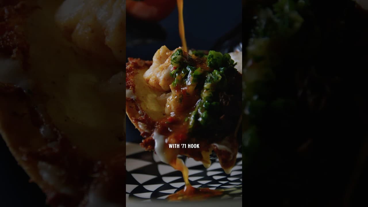 Shrimp and Steak Tacos with Mint Chimichurri