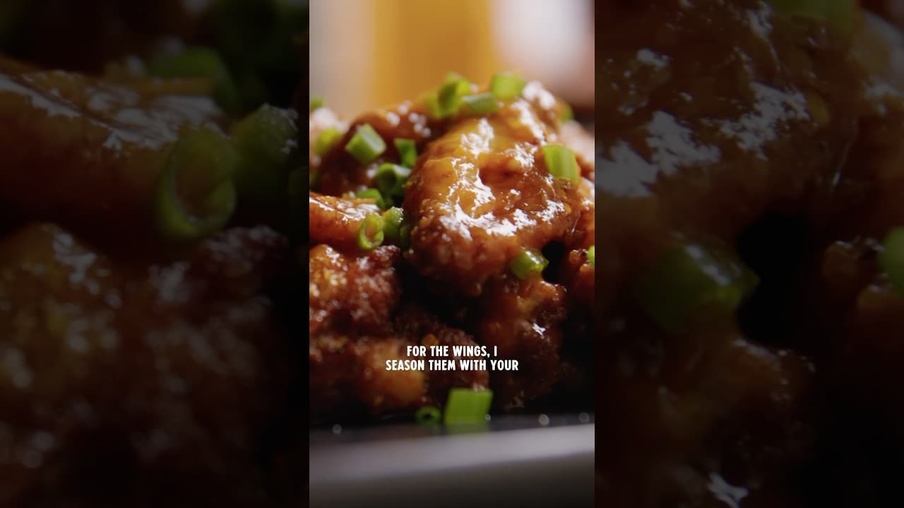 Chicken wings with hot honey sauce